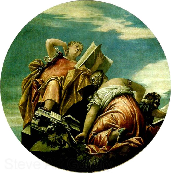 Paolo  Veronese arithmetic, harmony and philosophy Norge oil painting art
